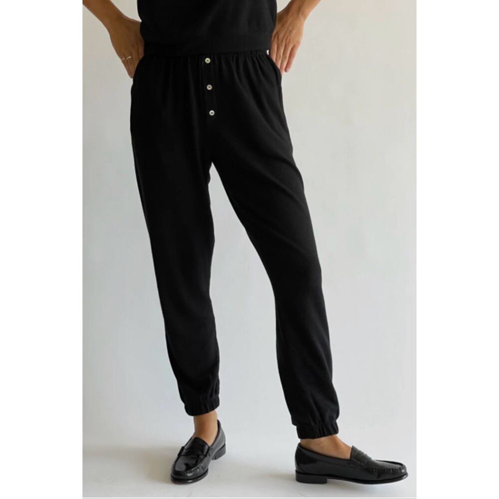 Donni. Sweater Henley Sweatpants | Black in Small